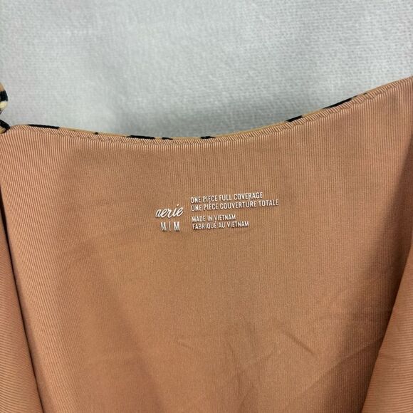 Aerie Leopard Wrap One Piece Swimsuit cheetah women’s large swim - Picture 3 of 10